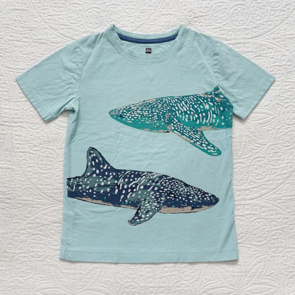 Tea Collection Boys Whale Shark Graphic Tee Sz 10